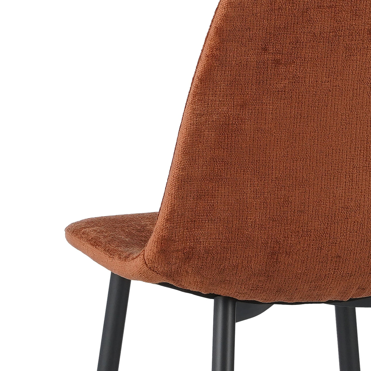 Set of 4 Scandinavian Dining Chairs Swift – Terracotta Chenille