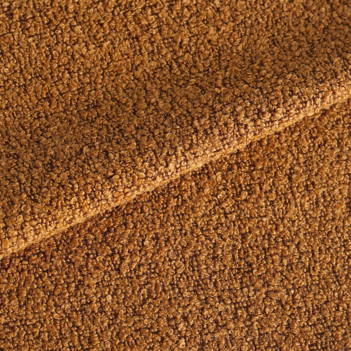 Modern Dining Chair Copper Bouclé Fabric Sway - Chrome Frame - Without Armrests