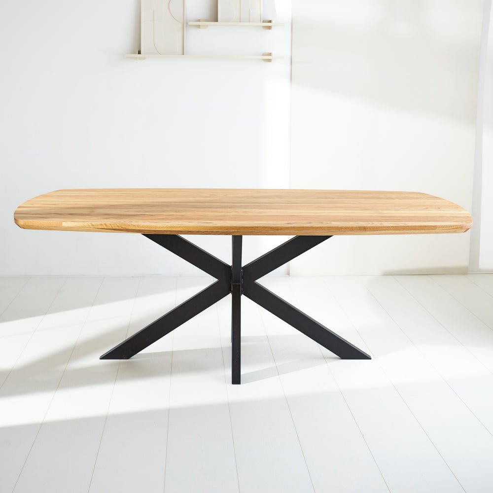 Dining Table Mikkel Oak Danish Oval Matrix Frame Small