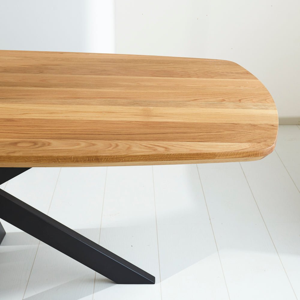 Dining Table Mikkel Oak Danish Oval Matrix Frame Small