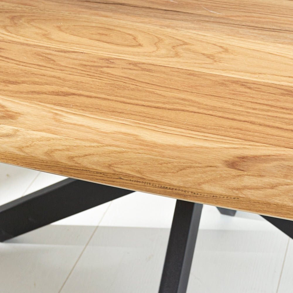 Dining Table Mikkel Oak Danish Oval Matrix Frame Small