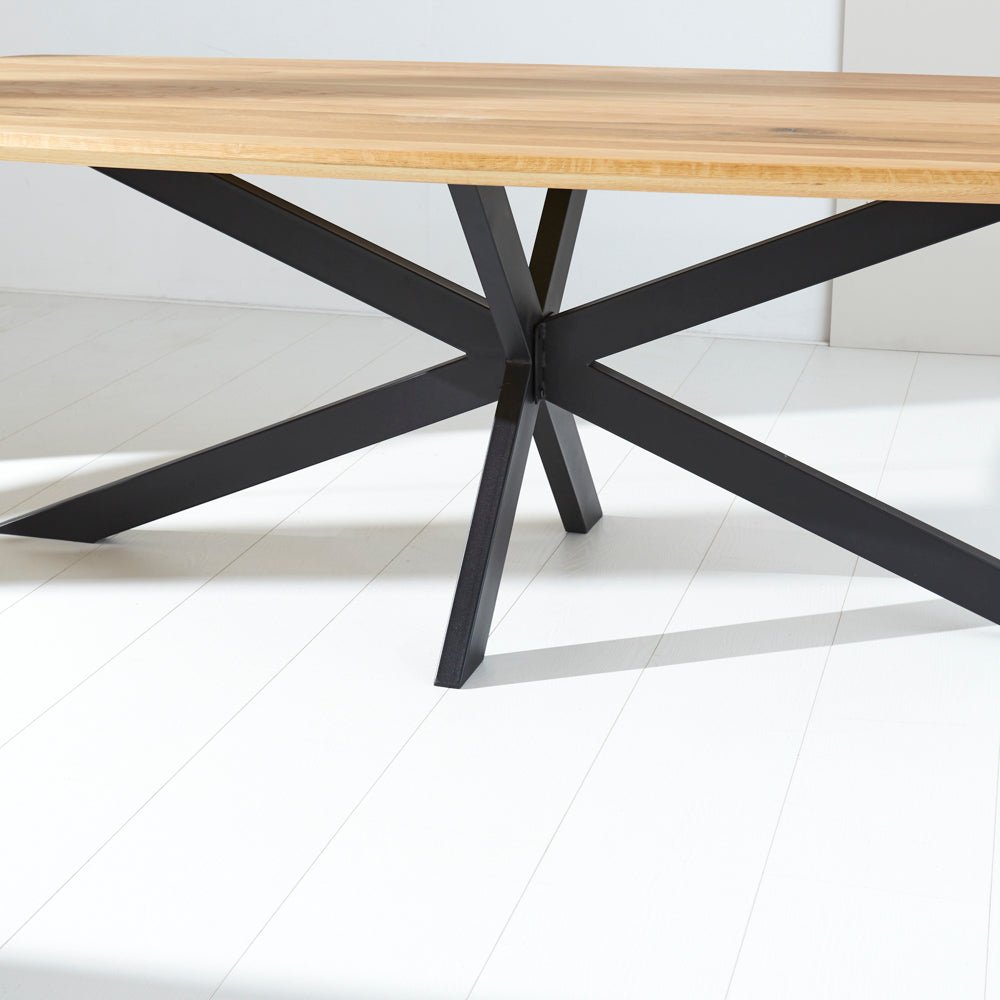 Dining Table Mikkel Oak Danish Oval Matrix Frame Large