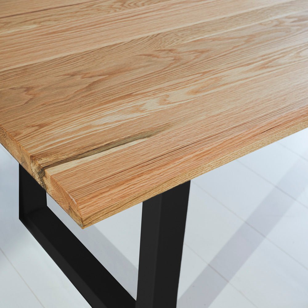 Dining Table Milas Oak U-leg Black