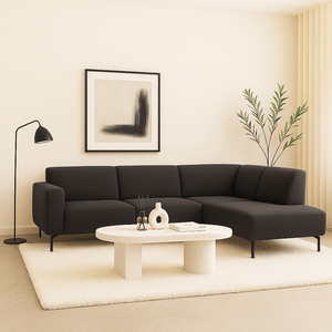 Charcoal corner sofa