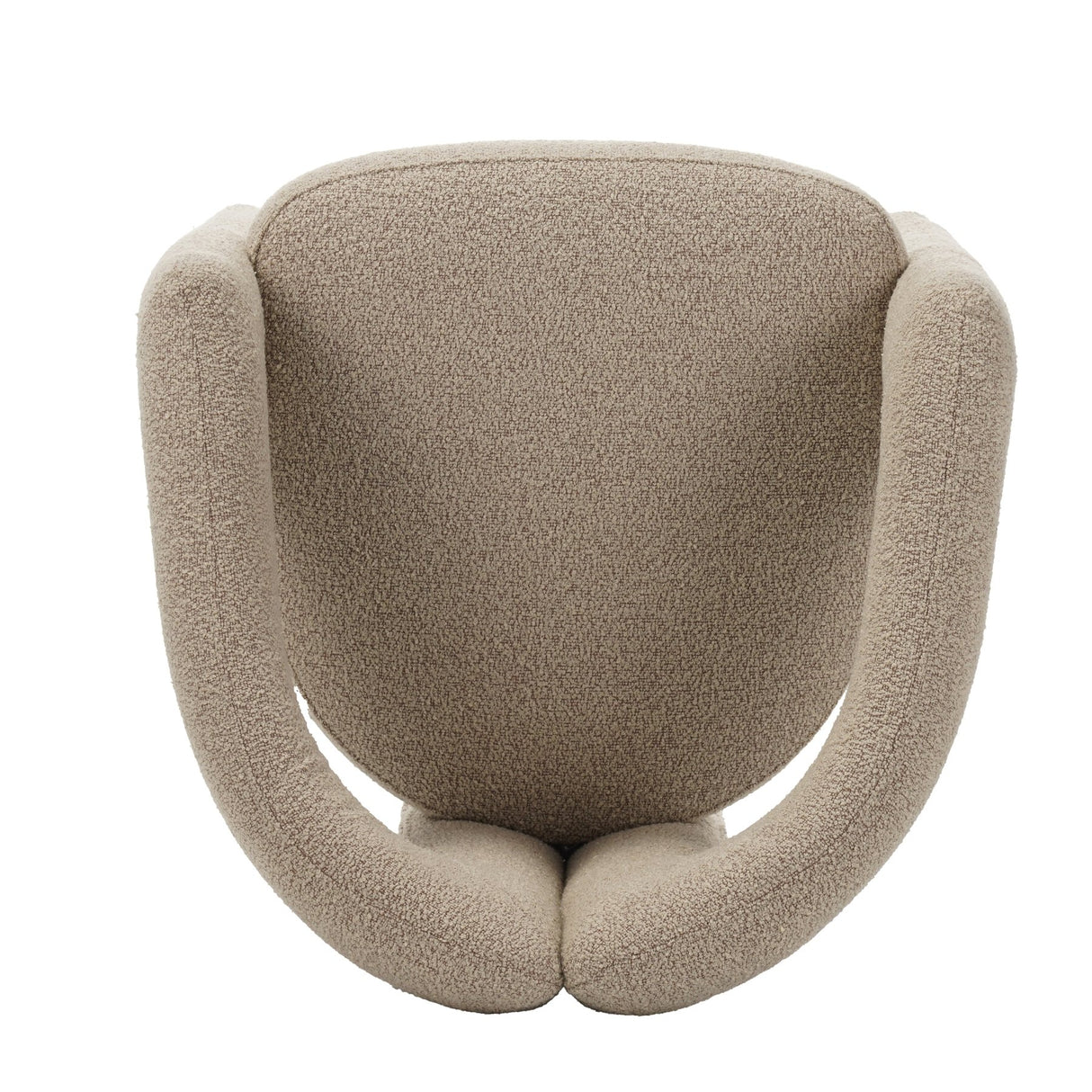 Design Dining Chair Sand Color Bouclé Maro - Fully Upholstered 