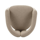 Design Dining Chair Sand Color Bouclé Maro - Fully Upholstered 