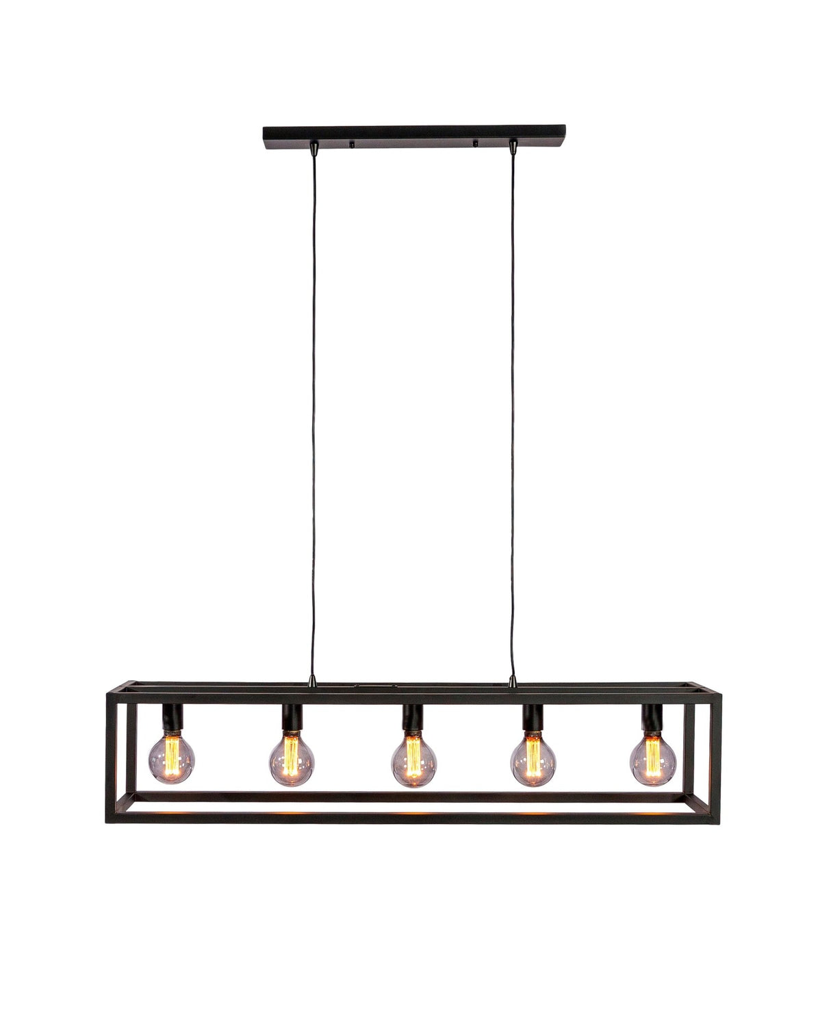 Hanging lamp Tibor 5-light metal black