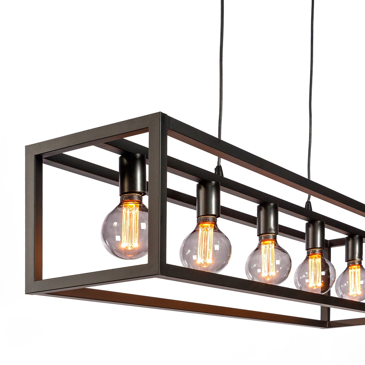 Hanging lamp Tibor 5-light metal black