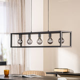 Hanging lamp Tibor 5-light metal black