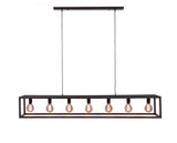 Hanging lamp Tibor 7-light metal black