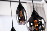 Kesi 5-Light Pendant Lamp Smoke Glass