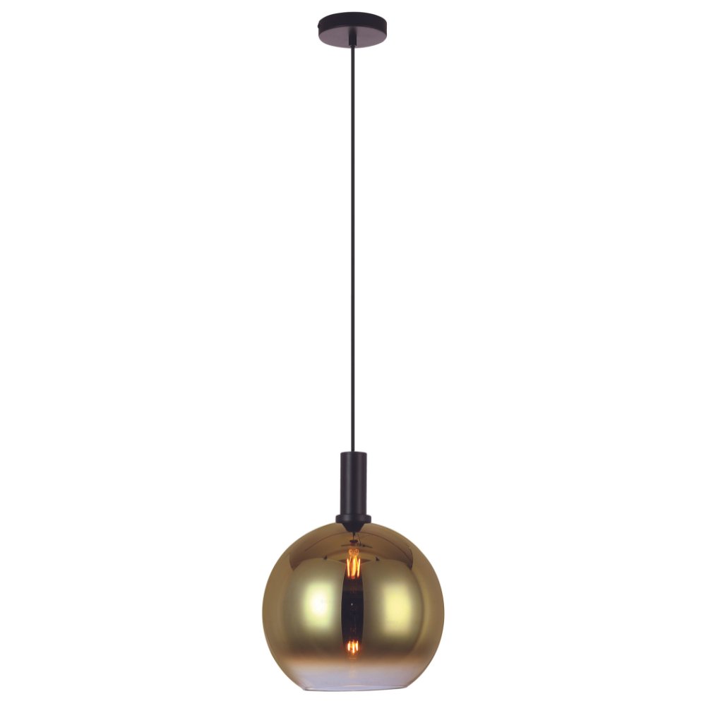 Hanging lamp Nala 1-light glass gold