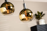 Hanging lamp Nala 3-Light Glass Gold