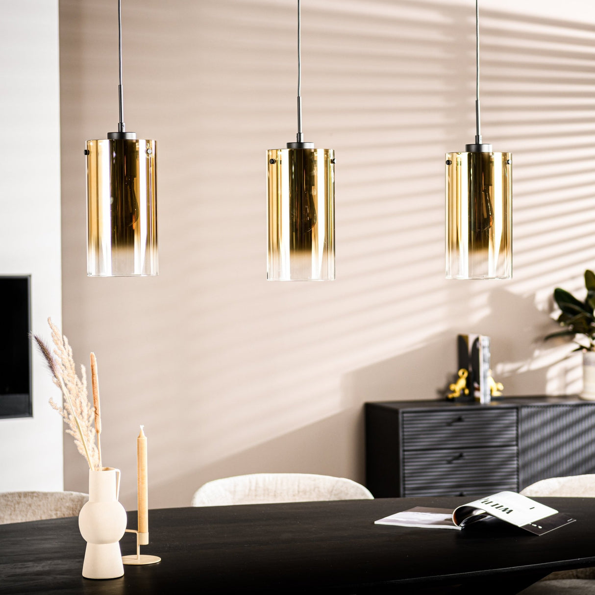 Celia Pendant Lamp Glass Gold