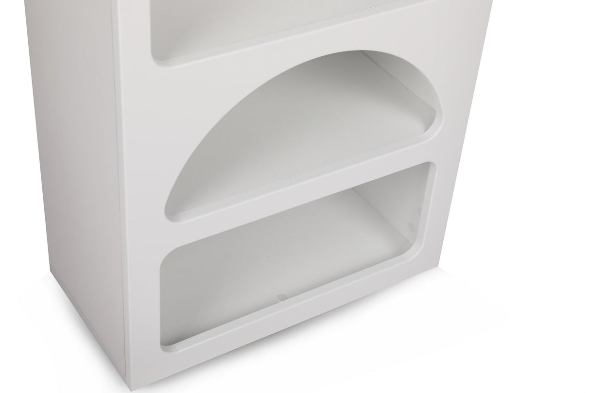 Bookcase Venus white melamine 60x150x32 cm