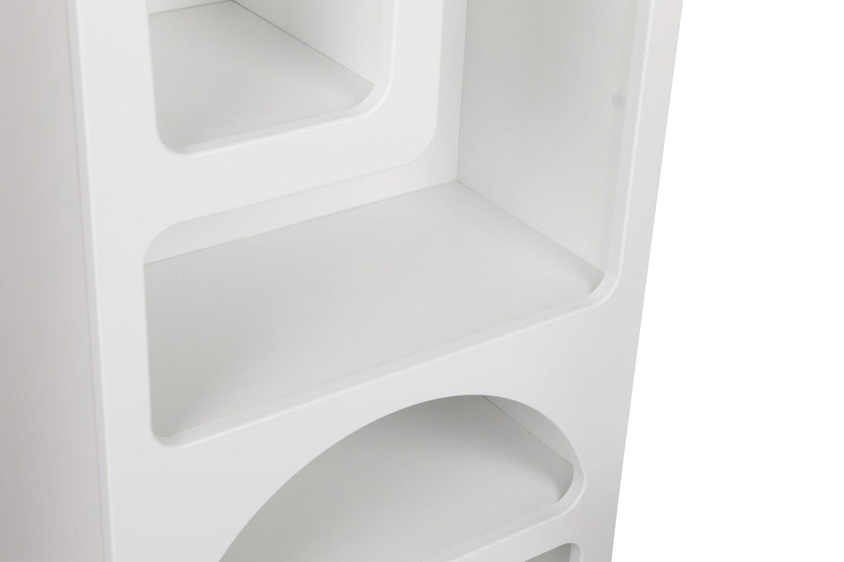 Bookcase Venus white melamine 60x150x32 cm