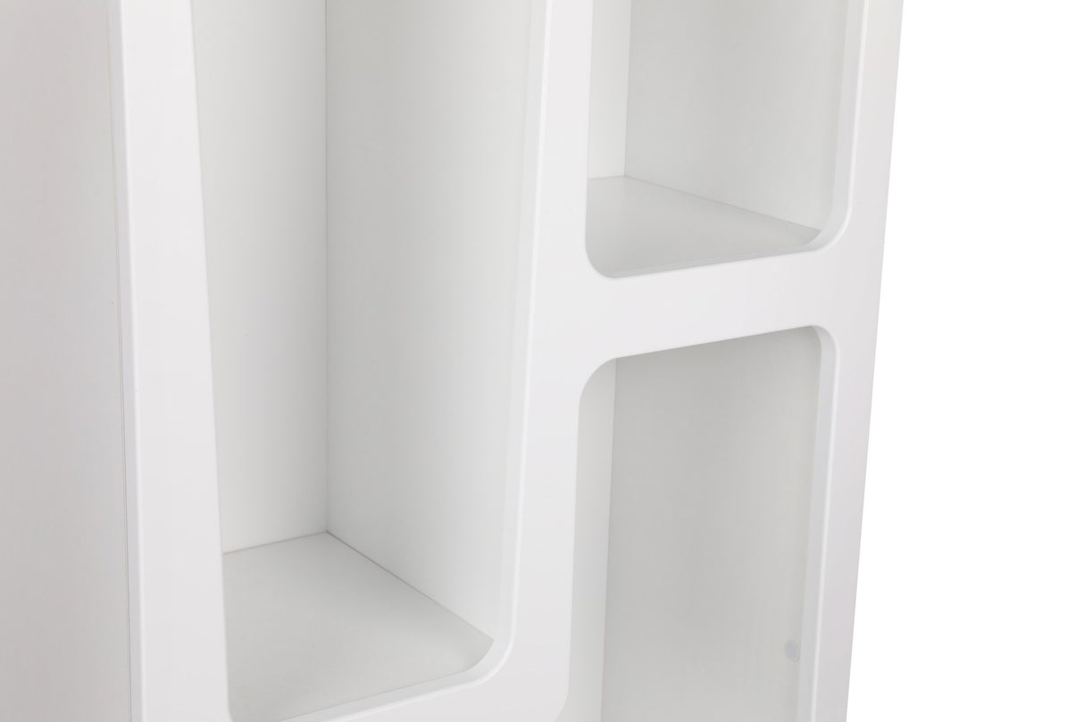 Bookcase Venus white melamine 60x150x32 cm