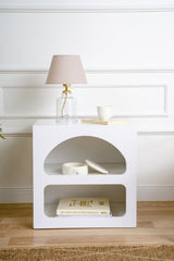 Bedside table Lorin white melamine 50x50x38 cm