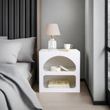 Bedside table Lorin white melamine 50x50x38 cm