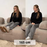 Modular Bank 3-seater with Hocker Doblo Beige