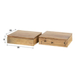 Avela XS Nightstand 1 drawer solid acacia set of 2 