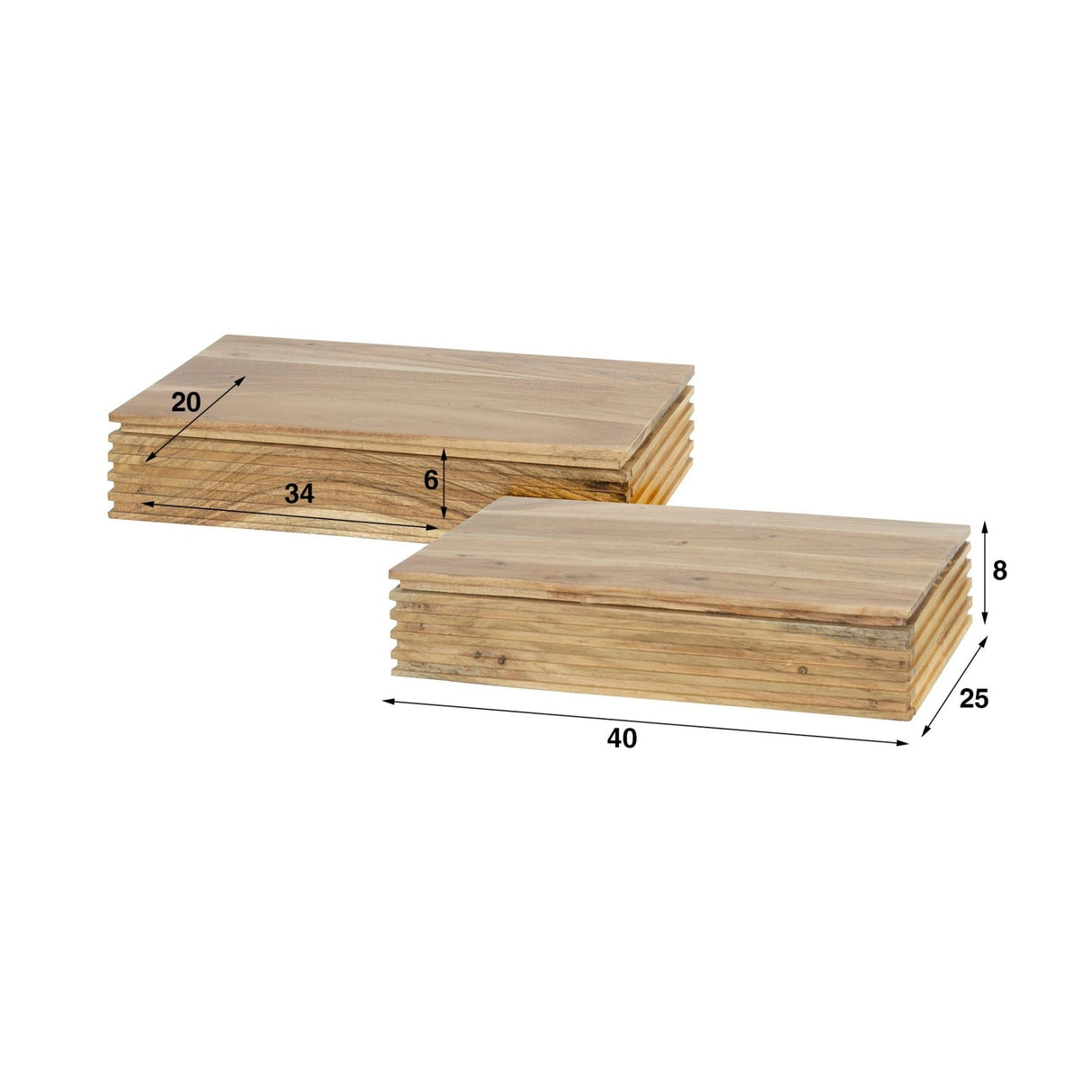 Arlo Nightstands Set of 2 – Solid Acacia with Drawer 