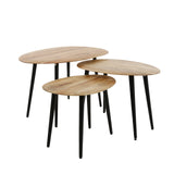 Organic coffee table set of 3 Loiza Acaciahout Naturel