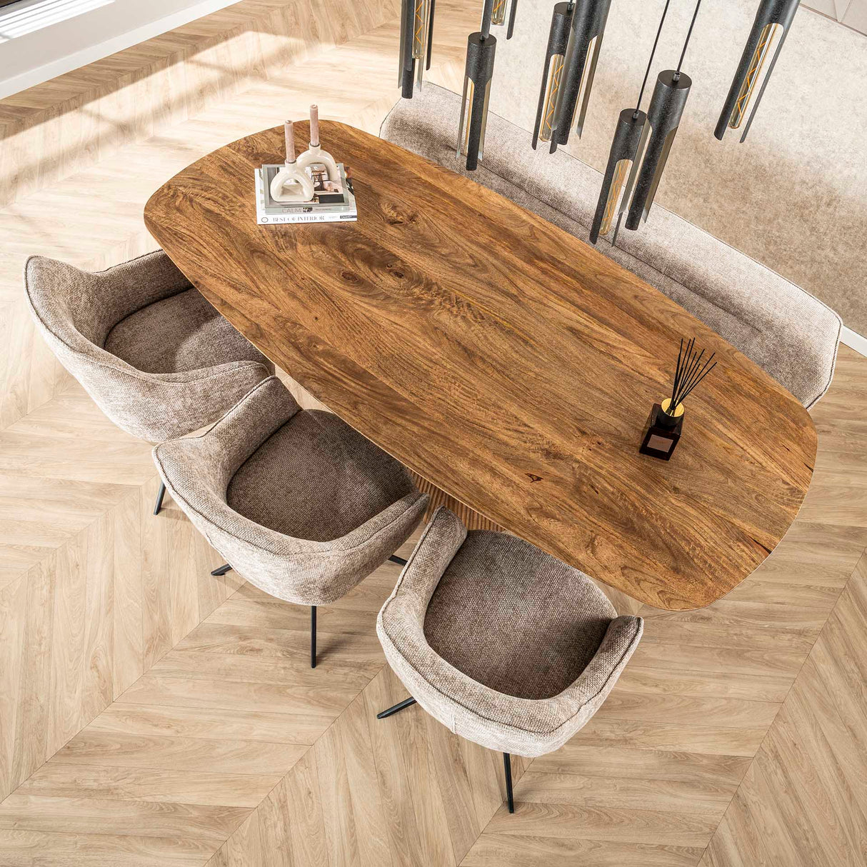 Dining table Sable 215 cm - Mango wood Sand 