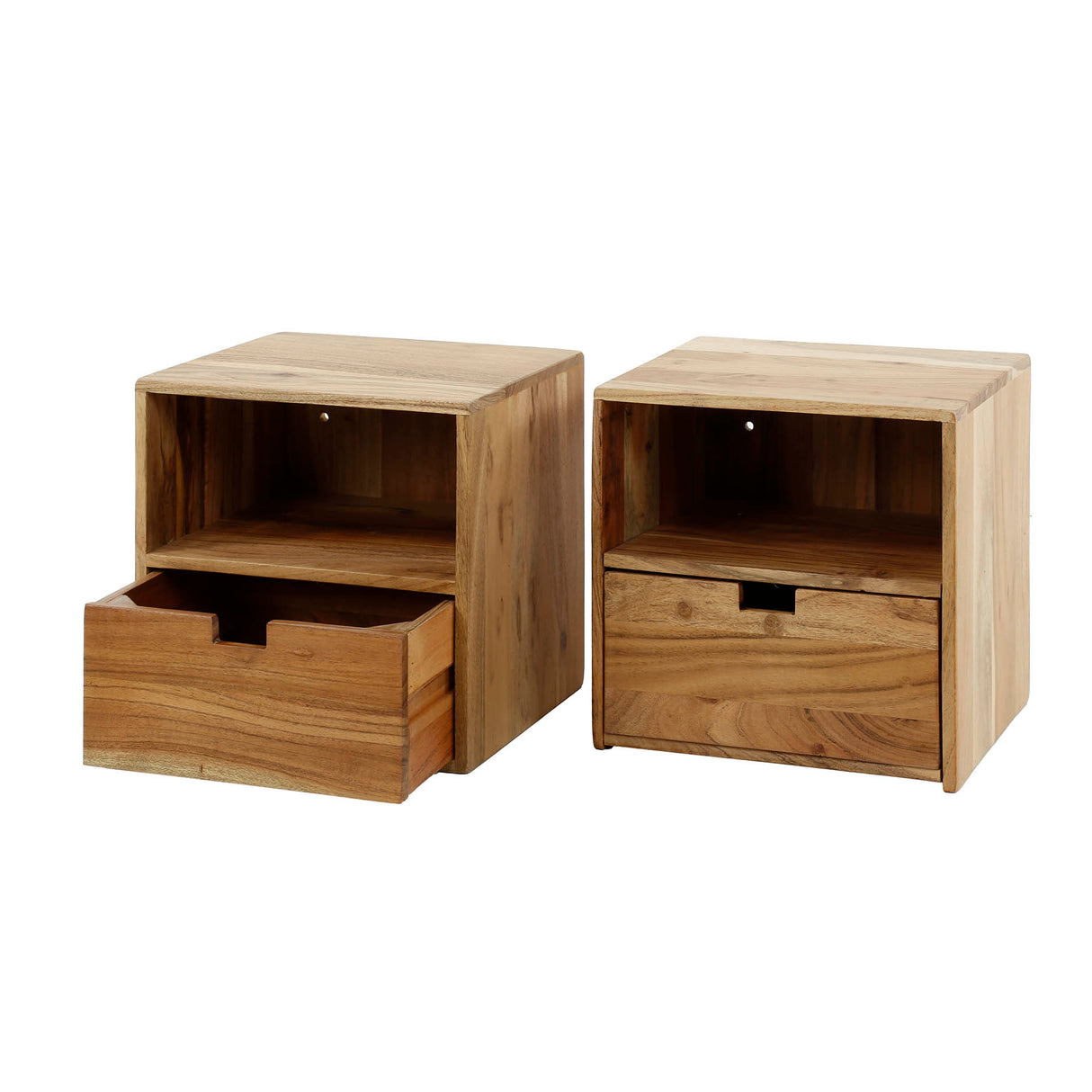 Set of 2 bedside tables Ceriel Acaciahout Naturel