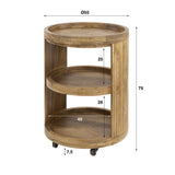 Bartrolley Mango wood sand color on wheels 