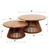 Coffee table set of 2 Vera Mango wood