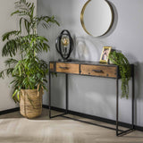 Industrial Dressing Table Charlie Wood Metal 2 drawers