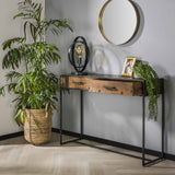 Industrial Dressing Table Charlie Wood Metal 2 drawers