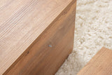 Round Coffee Table Atlantic Pinewood Stepped Melamine 90 cm Orin 