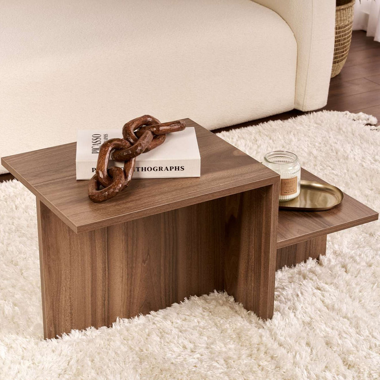 Coffee Table Walnut Melamine Eterna 