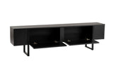 TV Cabinet Black Melamine Blitz 50x180x29.5 cm 