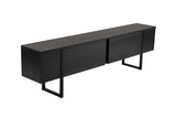 TV Cabinet Black Melamine Blitz 50x180x29.5 cm 