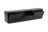 TV Cabinet Black Melamine Flare 42x160x29.5 cm 