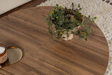 Round Coffee Table Moari Walnut Melamine 90 cm 