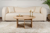 Round Coffee Table Moari Oak Melamine 90 cm 
