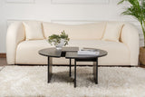 Round Coffee Table Moari Black Melamine 90 cm 