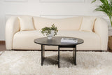 Round Coffee Table Moari Black Melamine 90 cm 