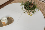 Round Coffee Table Moari White Melamine 90 cm 