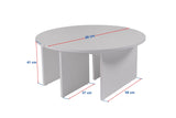 Round Coffee Table Moari White Melamine 90 cm 