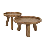 Set of 2 round coffee tables Pien Mango wood