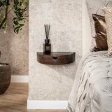 Floating Half-Round Nightstands Set of 2 – Acacia 