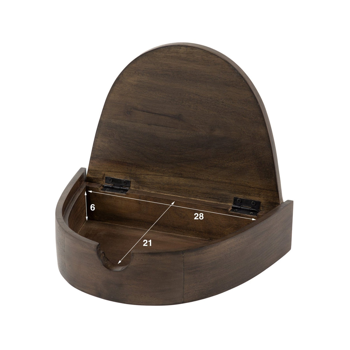 Floating Half-Round Nightstands Set of 2 – Acacia 