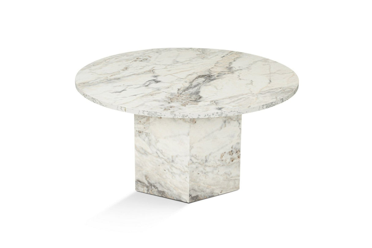 Round Coffee Table Vano Marble Look 80 cm 