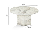 Round Coffee Table Vano Marble Look 80 cm 