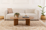 Oval Coffee Table Wood Look - 120x60 